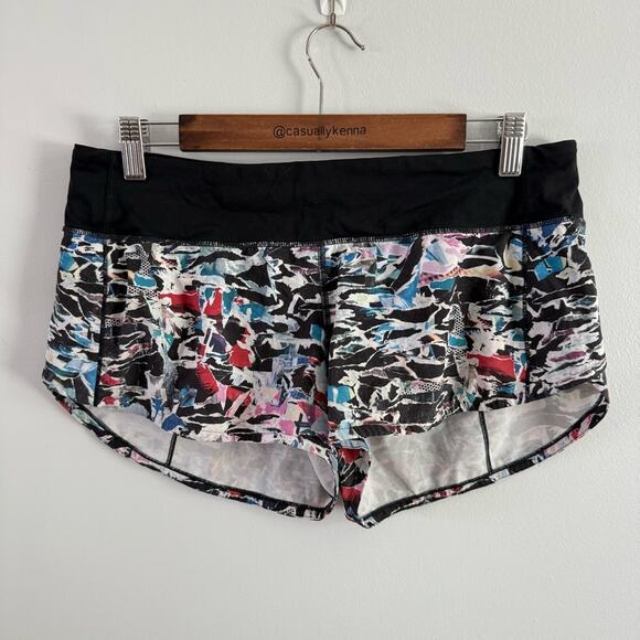 Lululemon | Womens Speed Up Short 2.5 Culture Clash Multi Black Running Athletic - Picture 3 of 8